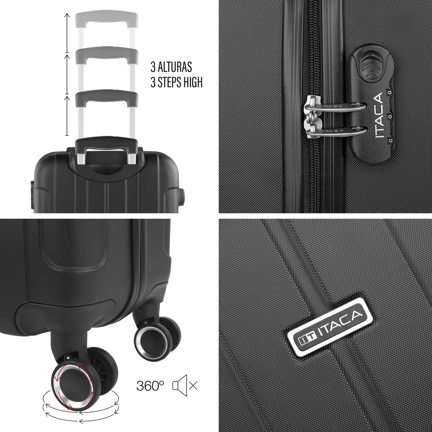 Reisekoffer Set 771170B, Schwarz