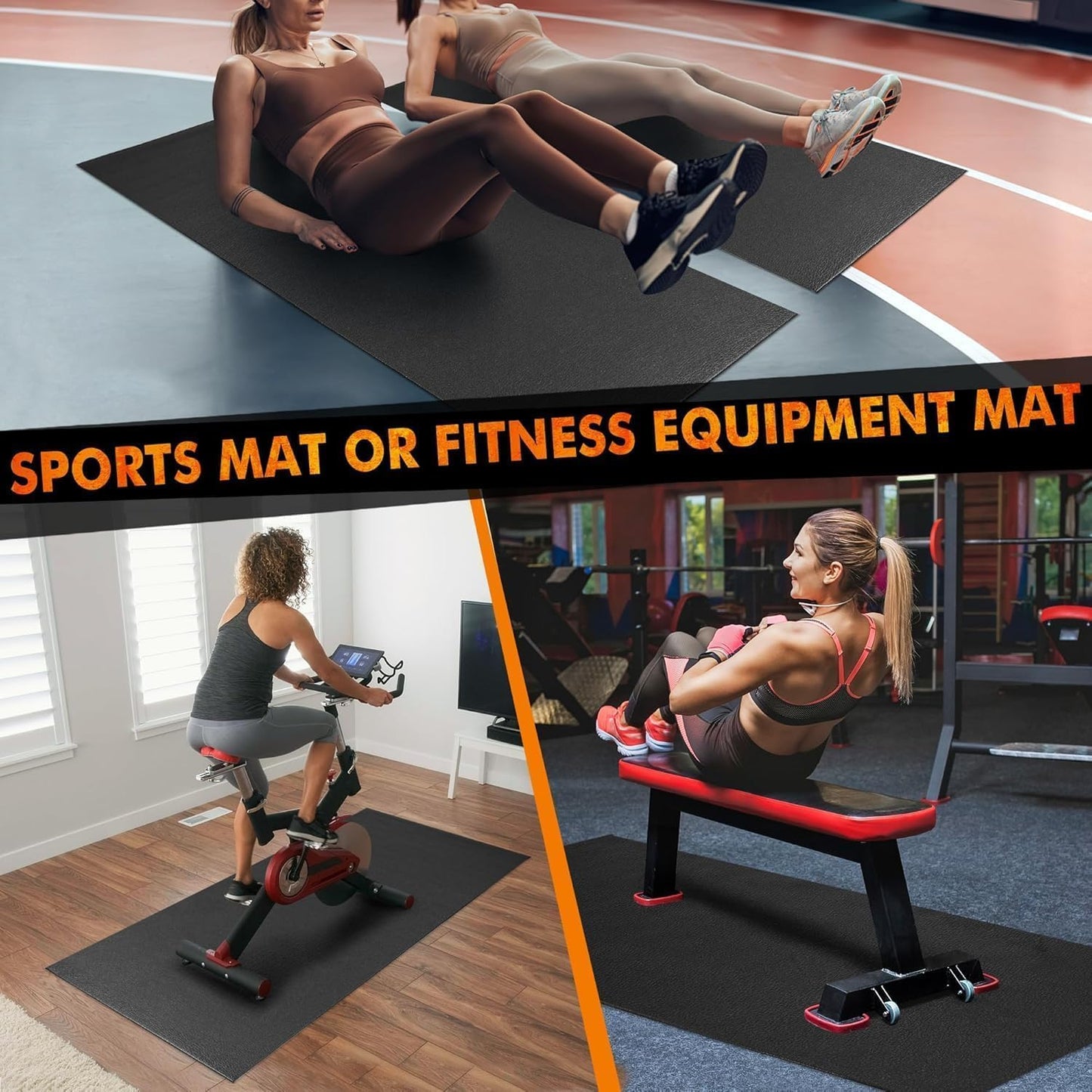 Schutzmatte für Fitnessgeräte (115 x 80 cm, 5mm), 1-115 X 80 cm