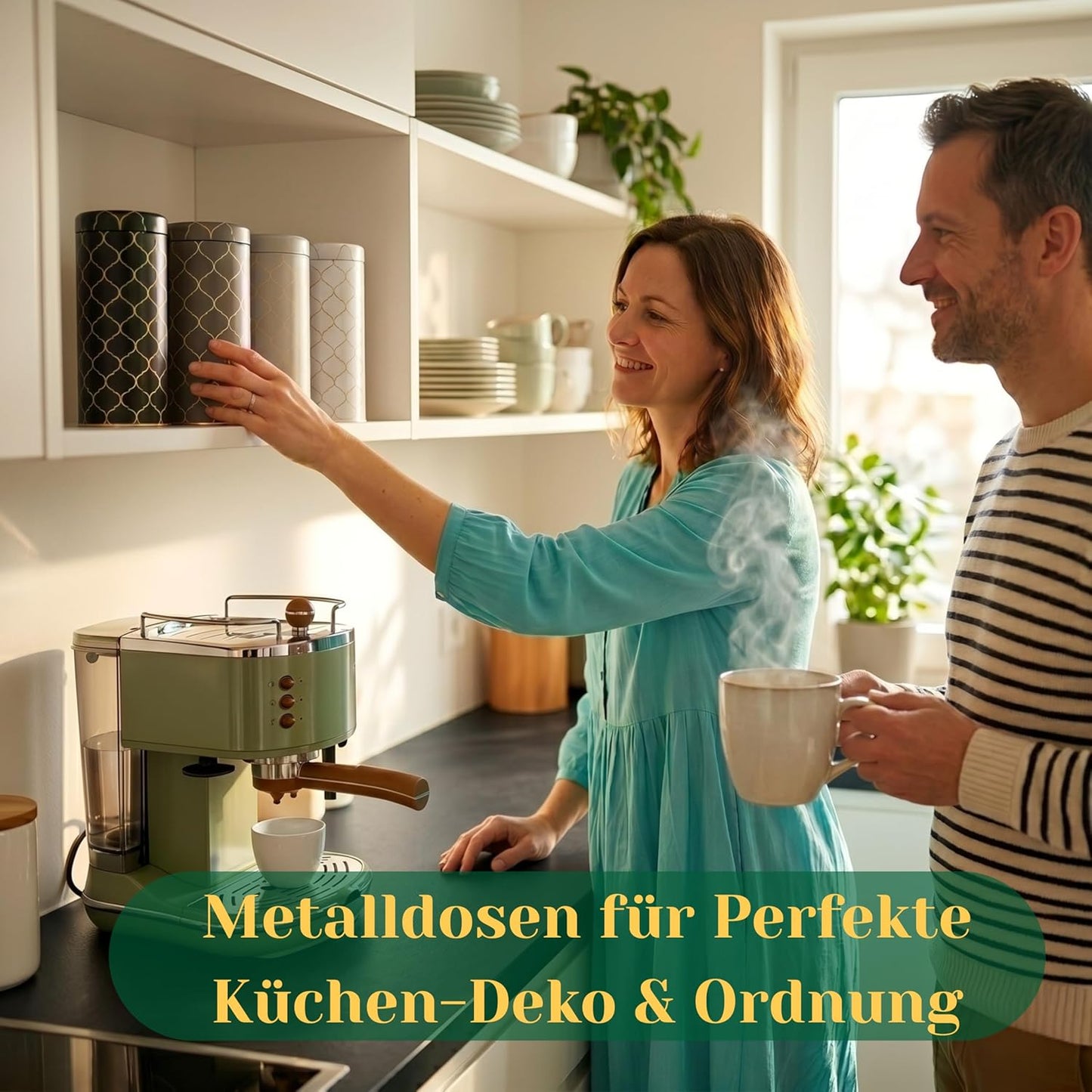4er-Set Metall-Aufbewahrungsdosen