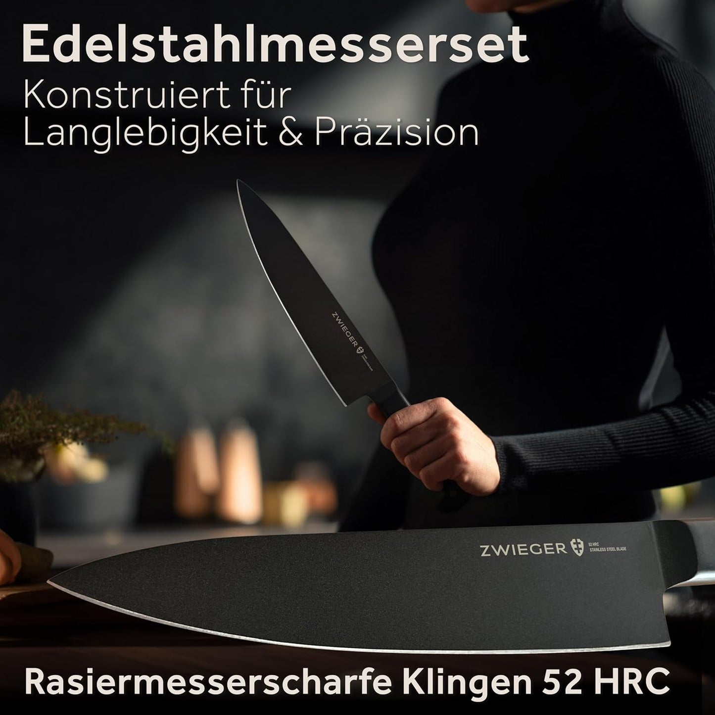 8-teiliges Messerblock-Set, Nordic Schärfer + Messerblock-Set