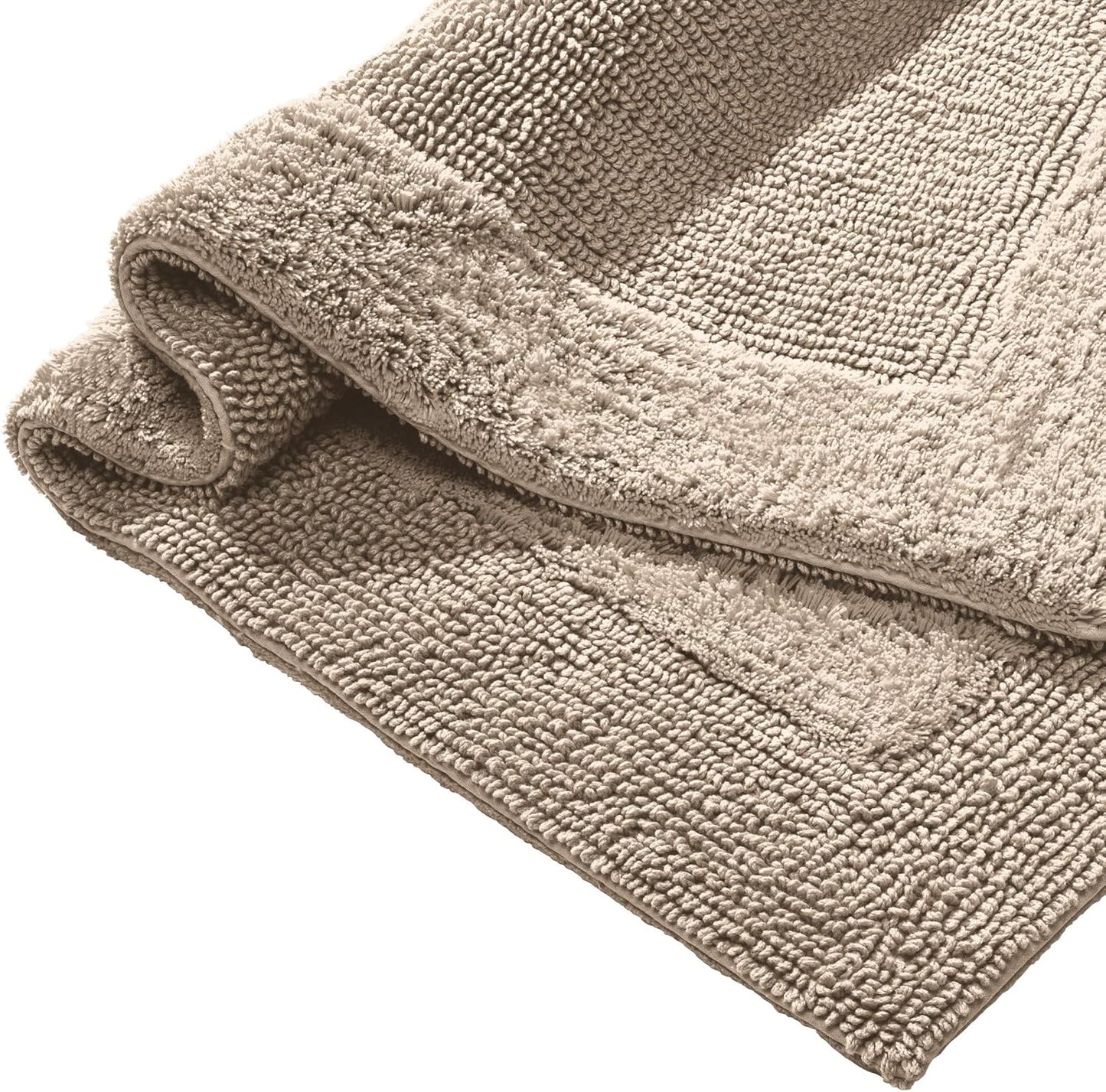 Runde Badematte Stuttgart, Taupe Badteppich - rund: 90 cm Ø