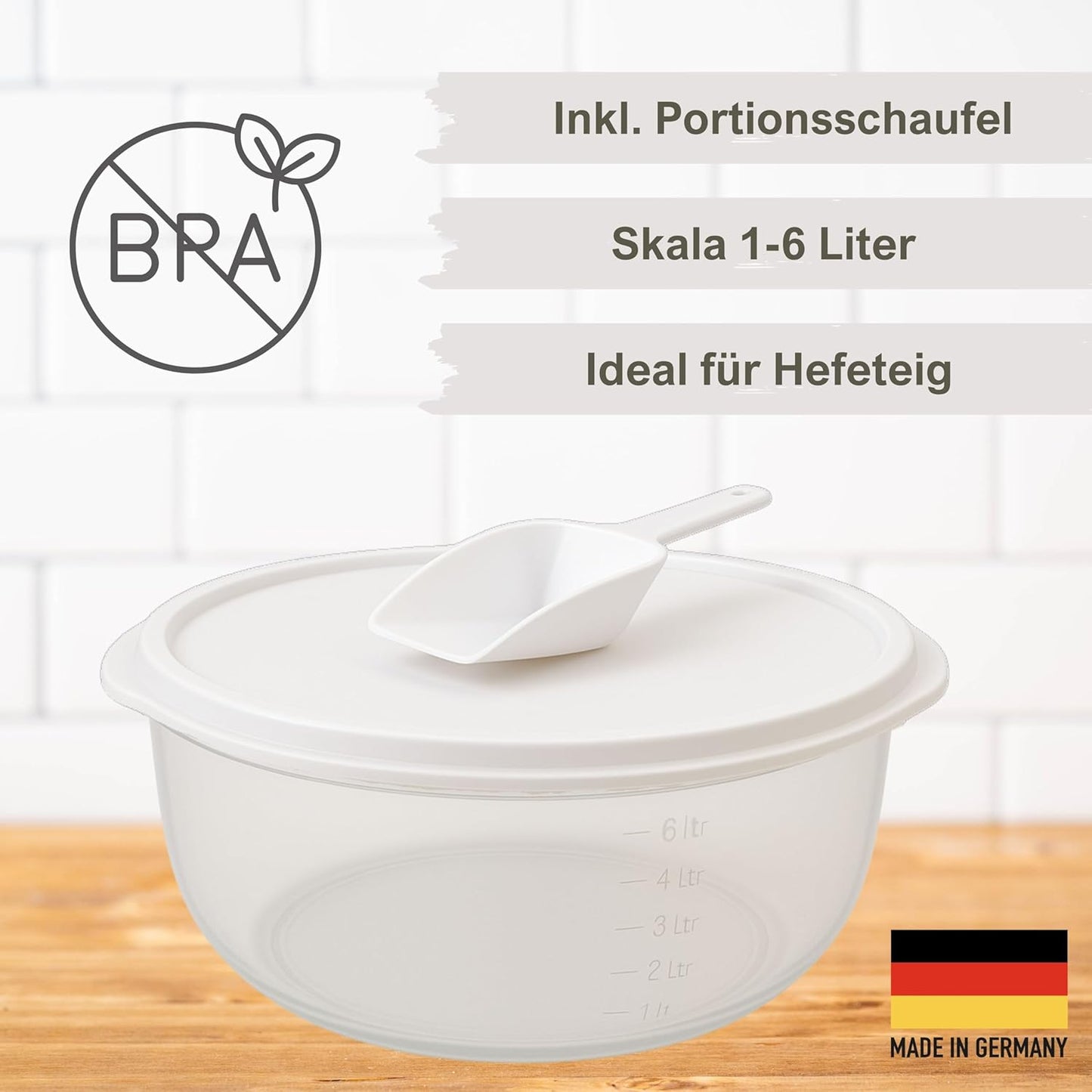 Hefeteigschüssel mit Deckel