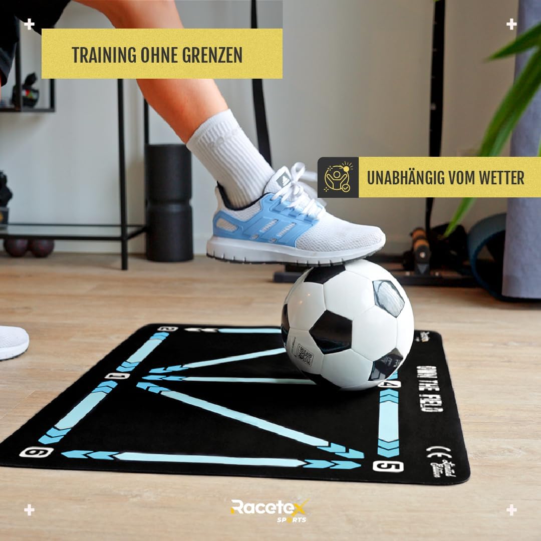 Fussball-Trainingsmatte für Kinder, Blau 90x60 (cm)