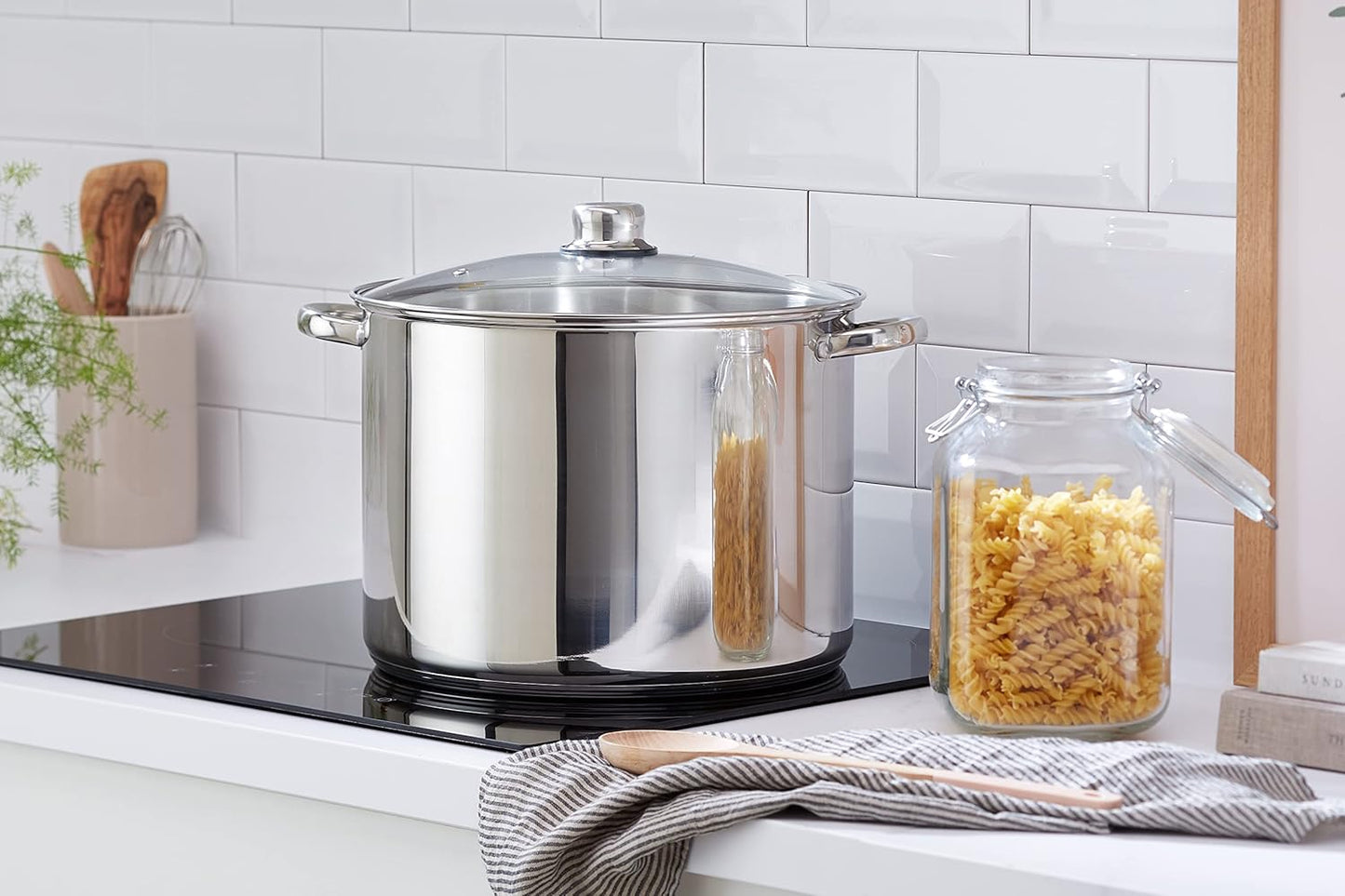 Universaltopf mit Glasdeckel, 20 Liter Volumen
