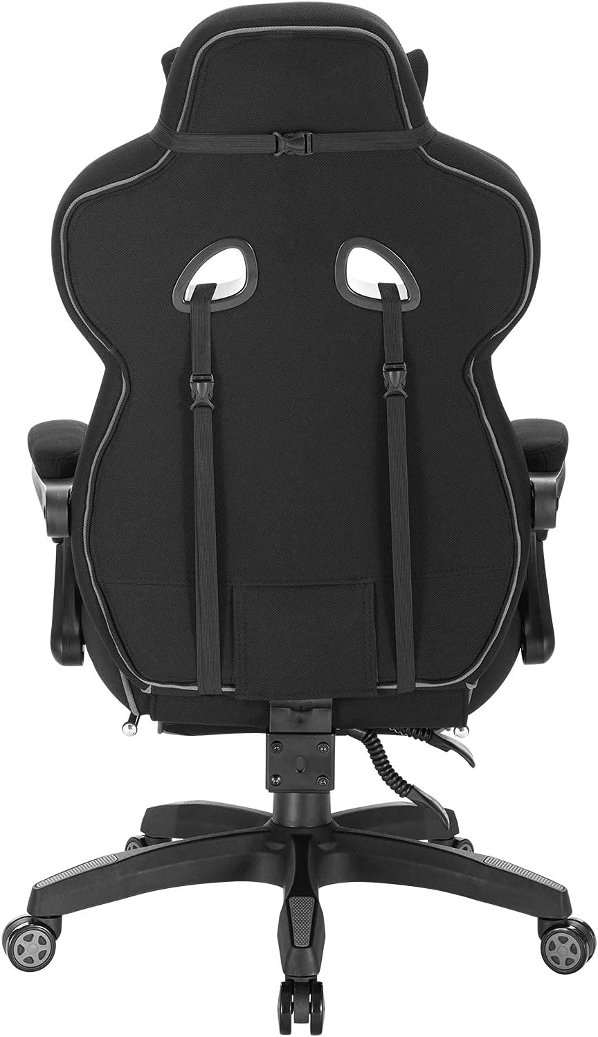 Gaming PC-Stuhl, Grau ; Elastischer Stoff