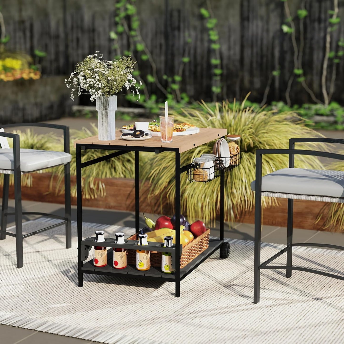 Servierwagen für Garten und Balkon