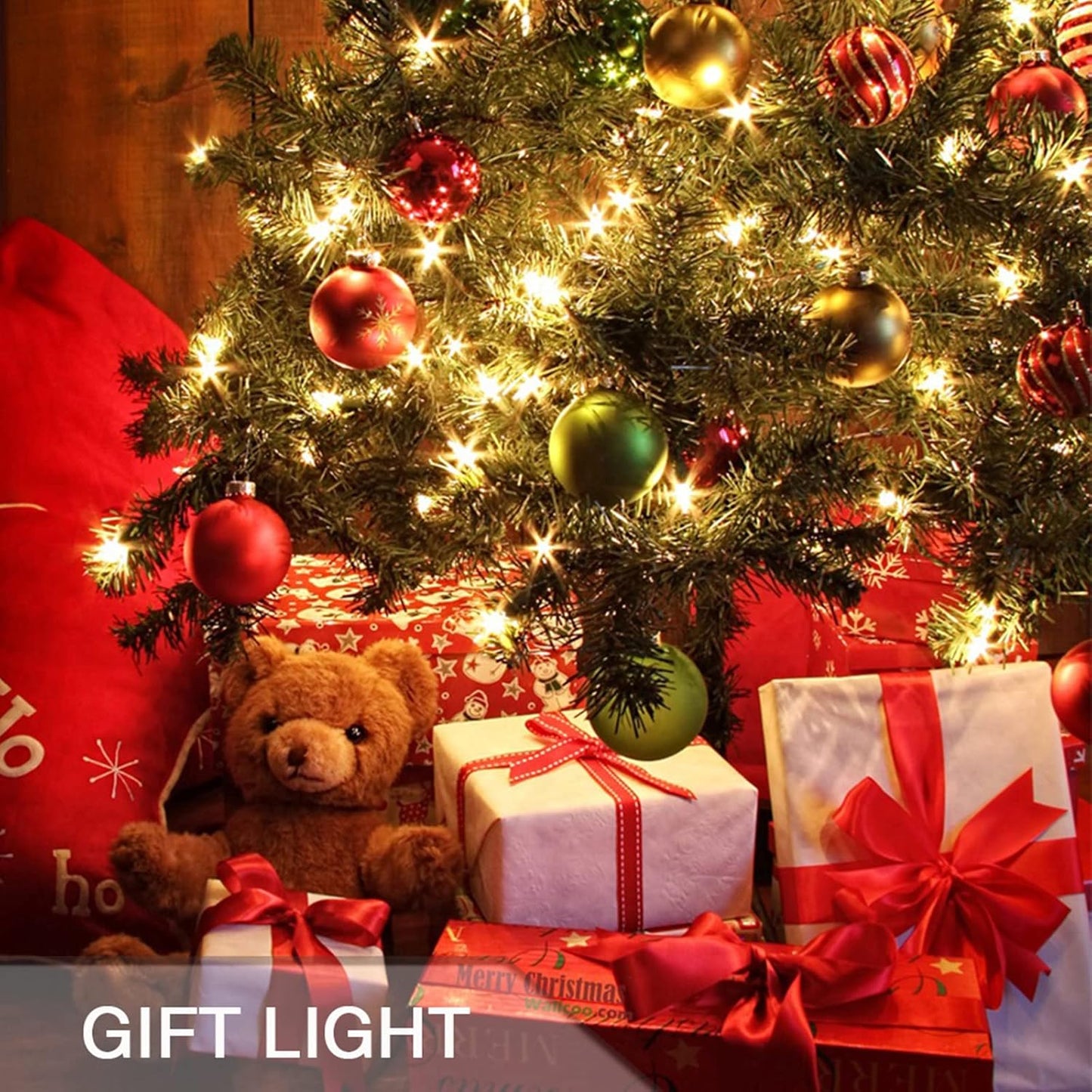 Weihnachtsdeko Lichterkette, Warmweiss 100 LED