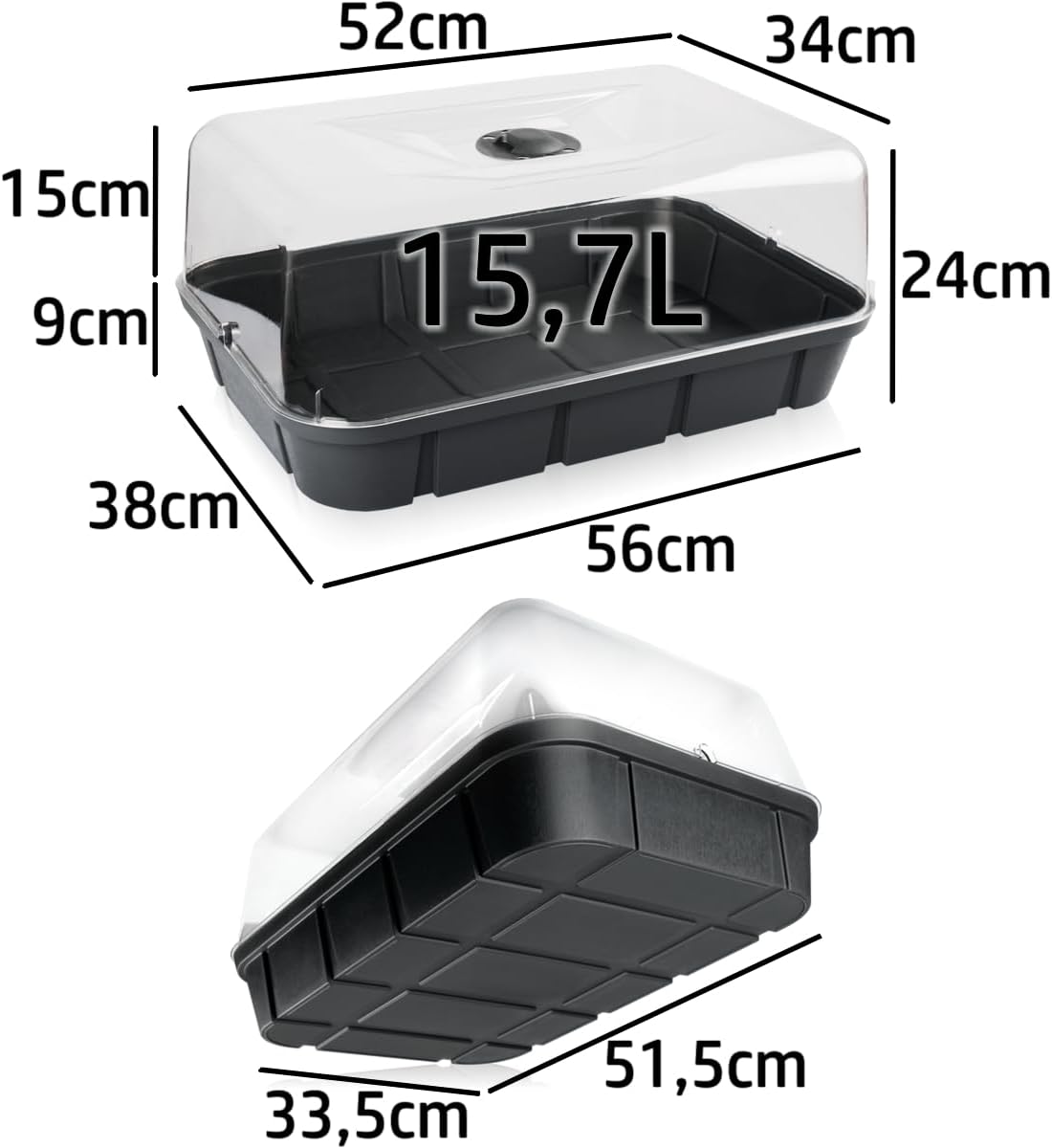 Zimmergewächshaus mit Belüftung, XL