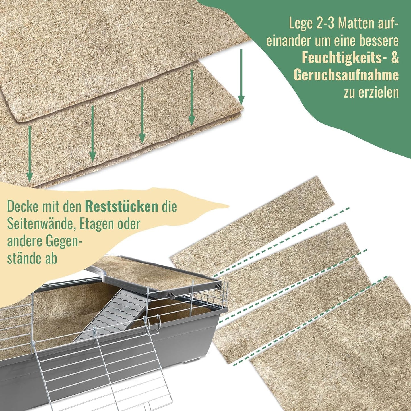 5-teiliges Nagerteppich-Set, 100 x 50 cm, 5 Stück