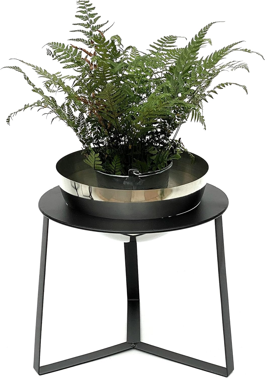 Blumenhocker mit Topf Metall 34 cm Modern