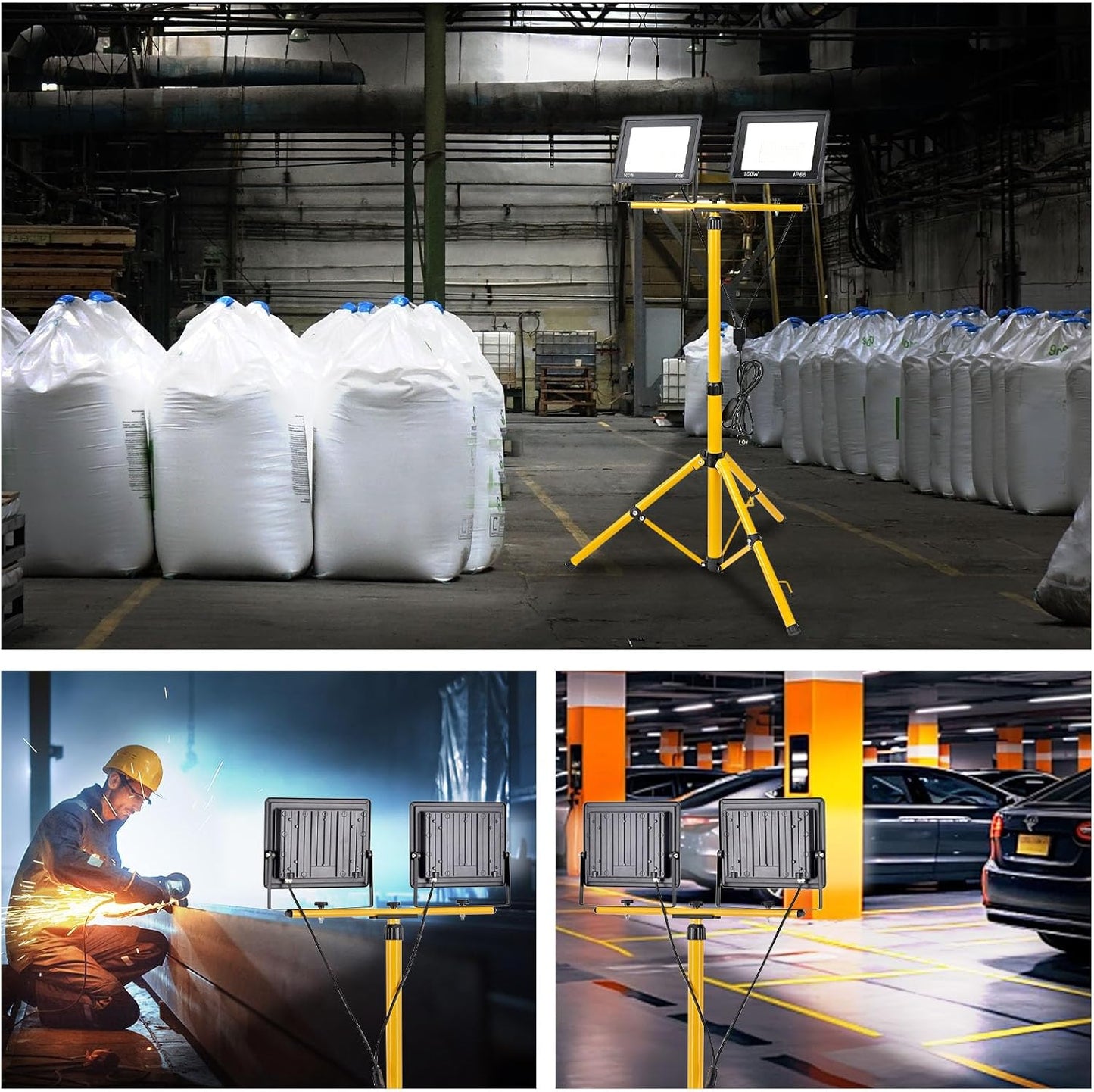 LED-Baustrahler mit Stativ