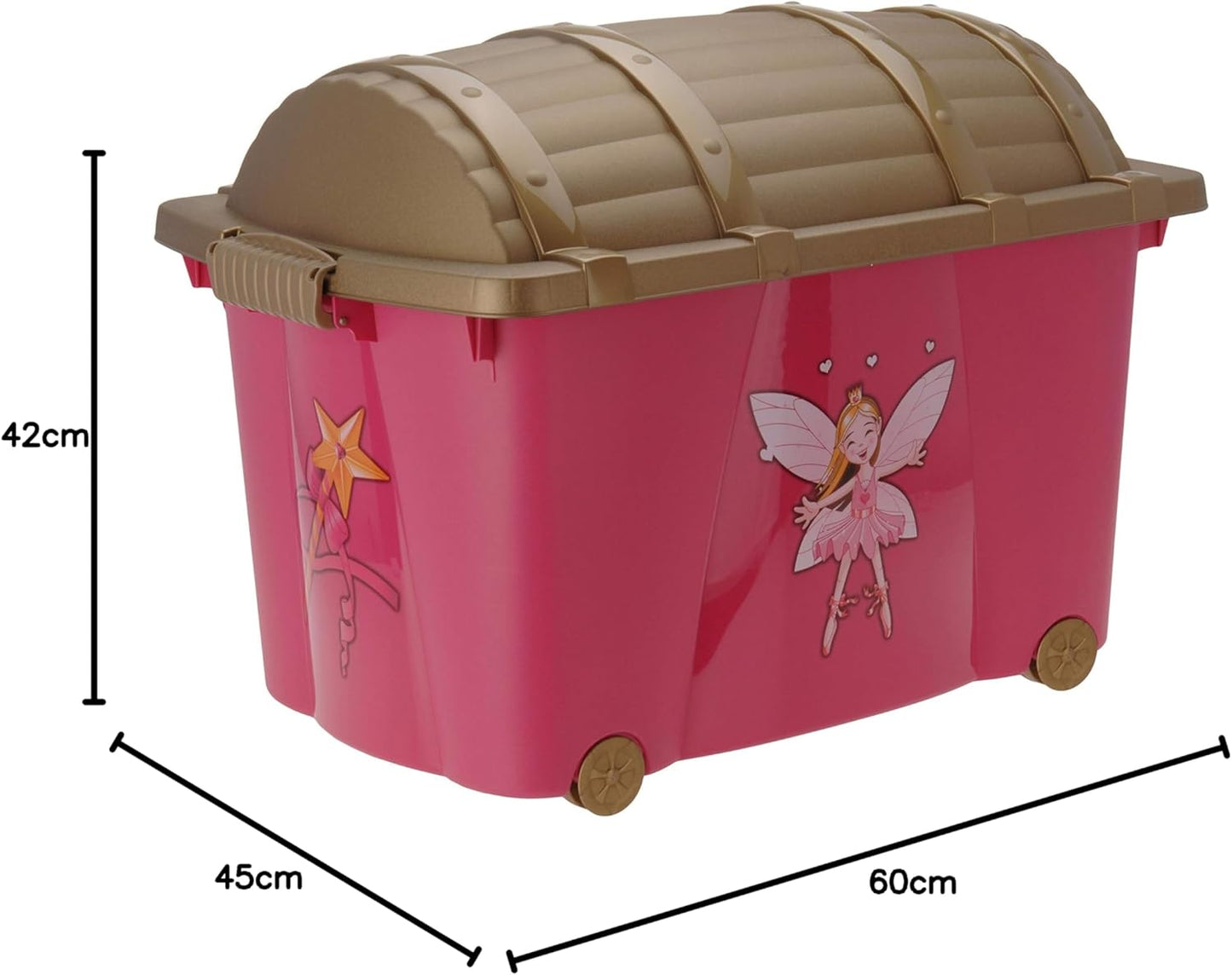 Aufbewahrungsbox Prinzessin mit Rollen, Prinzessin