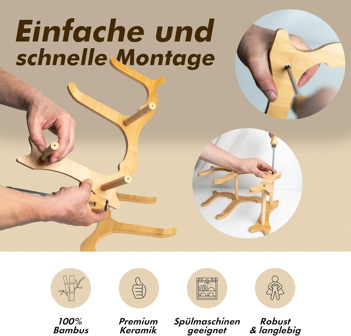 3-stöckige Obst-Etagere, Dunkelgrün