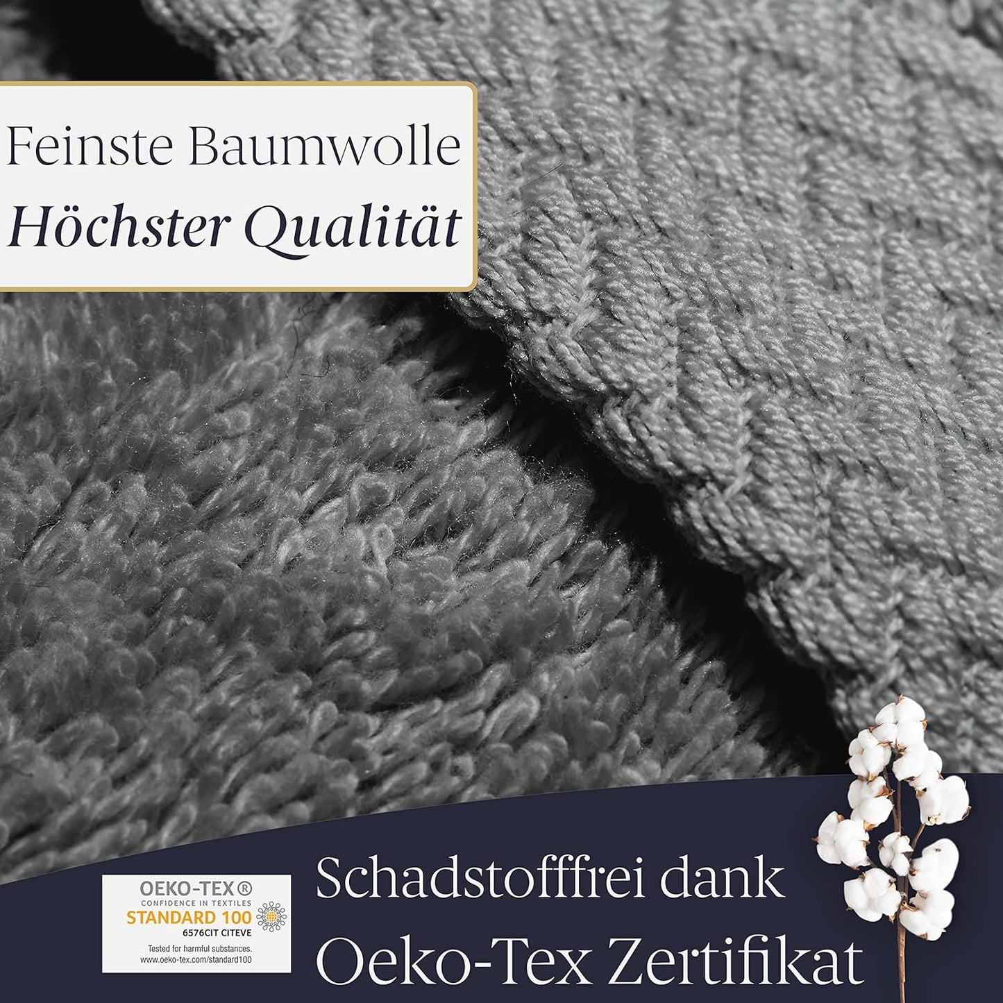 Handtuch 4er-Set, Anthrazit