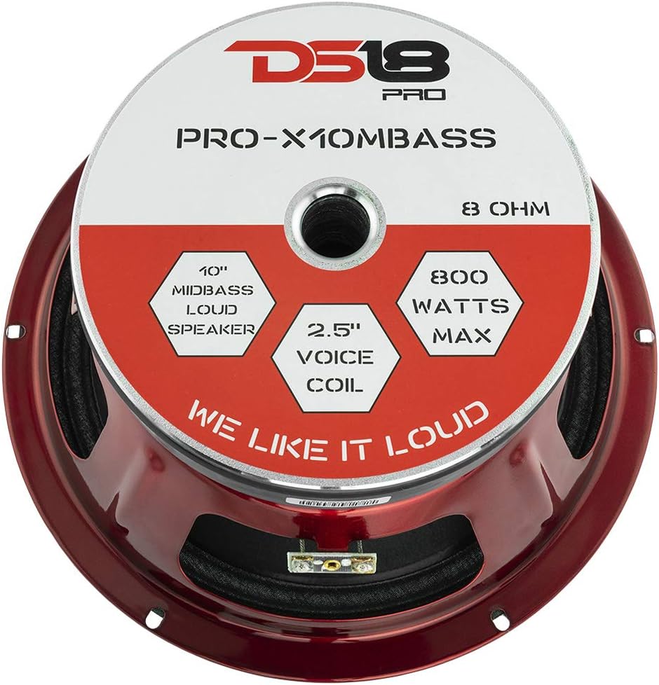 Midrange Lautsprecher PRO-X10MBASS, 8 Ohm, 25,4 cm Mittelbass