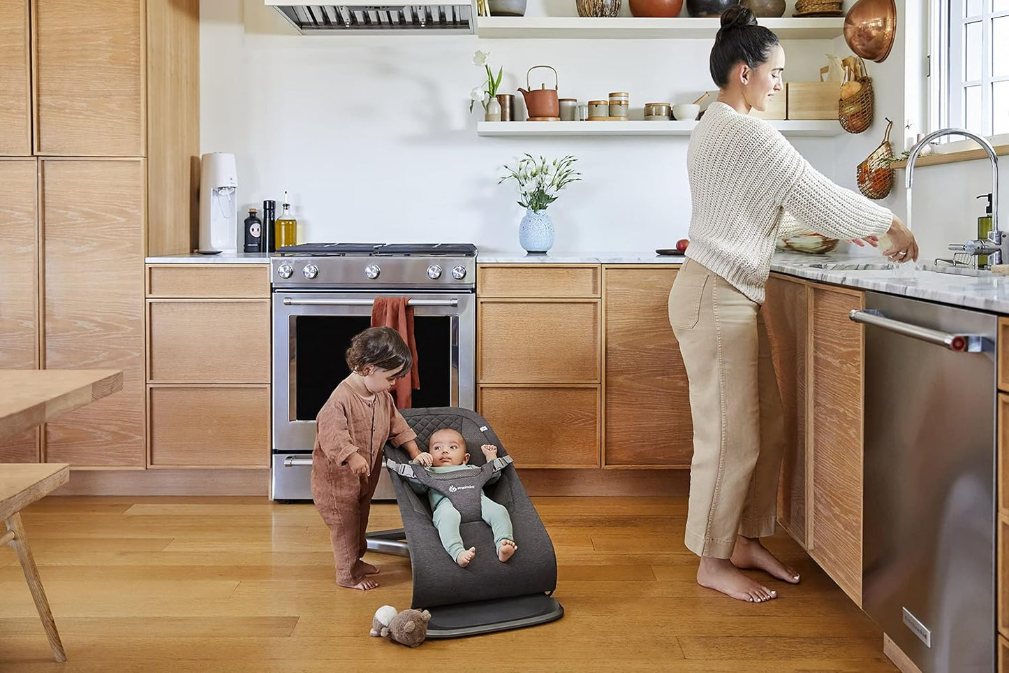 3-in-1 Evolve Babywippe mit Neugeboreneneinsatz