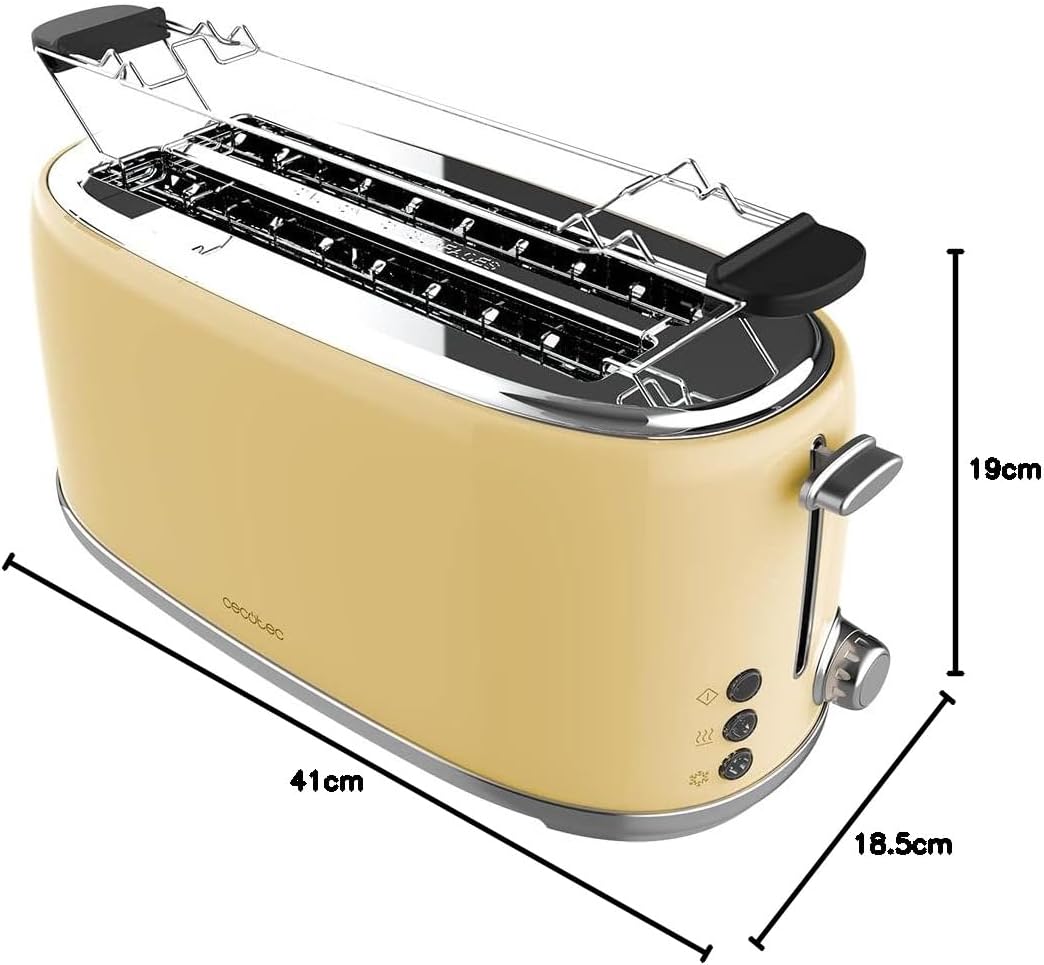 1600 Retro Toaster für 4 Scheiben, Retro - 4 Scheiben Beige