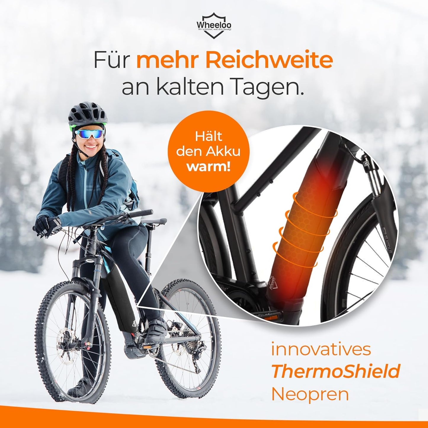 E-Bike Akku Schutzhülle für integrierte Akkus, ohne Reissverschluss