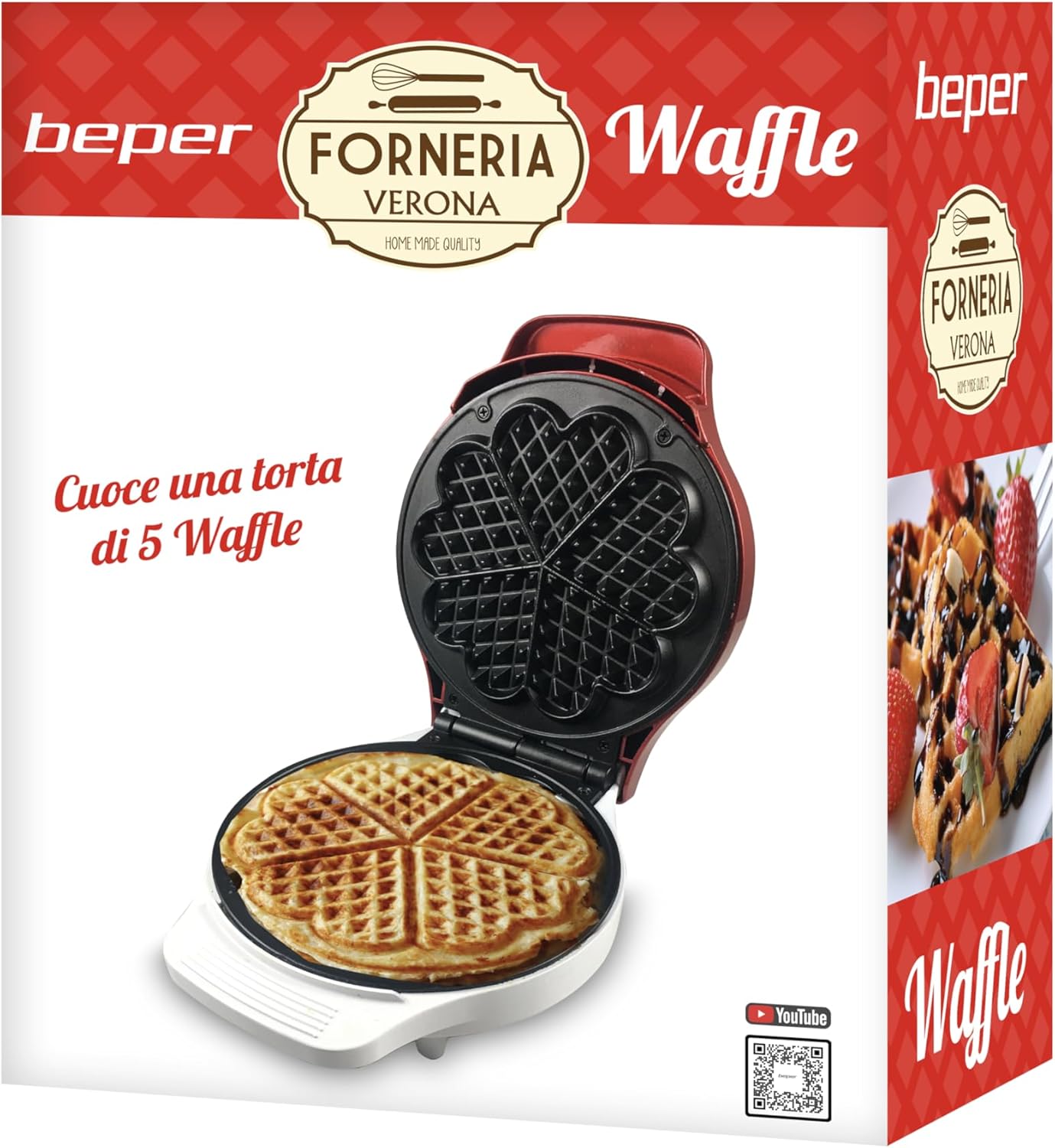 Waffeleisen für 5 Waffeln