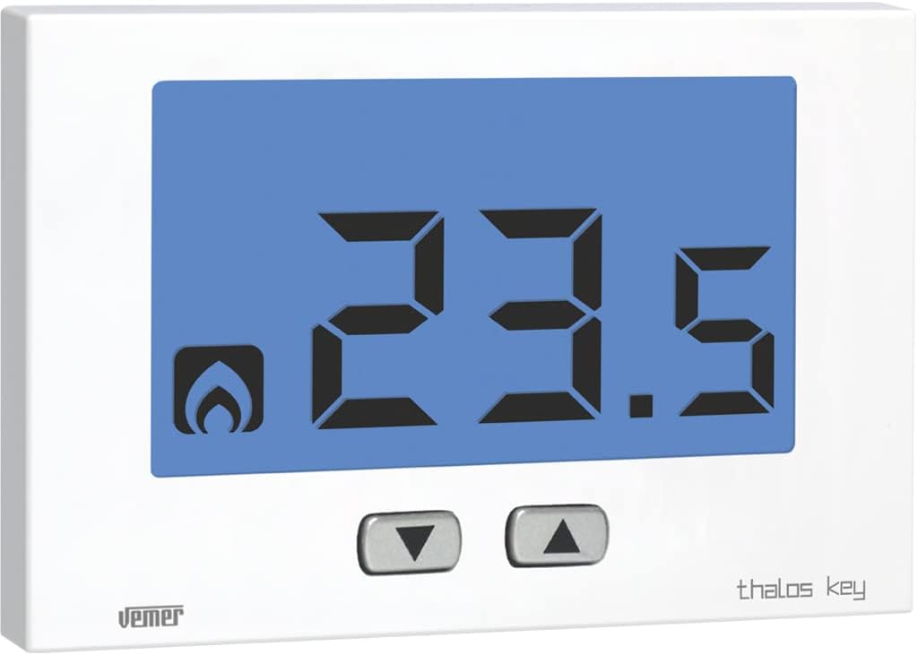 VE718300 digitales Raumthermostat mit LCD-Anzeige, Weiss