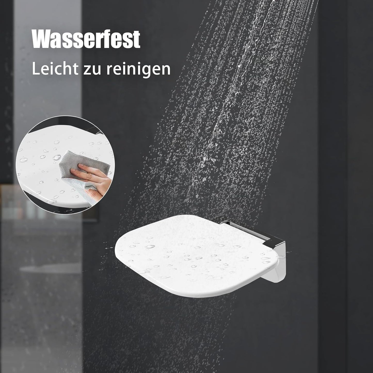 Duschklappsitz für Wandmontage bis 180kg