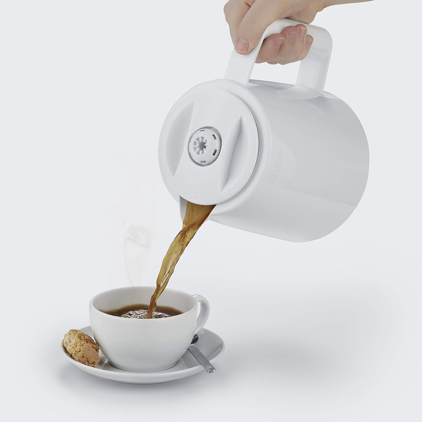 Duo Filterkaffeemaschine KA 9314 mit Thermoskannen, weiss, DUO (2 Thermokannen, 16 Tassen)