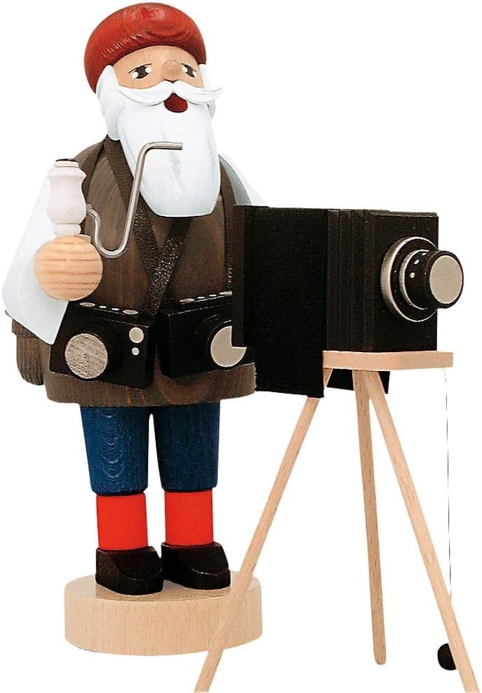 Räuchermann Fotograf, 19 cm hoch, Serie die Bärtigen