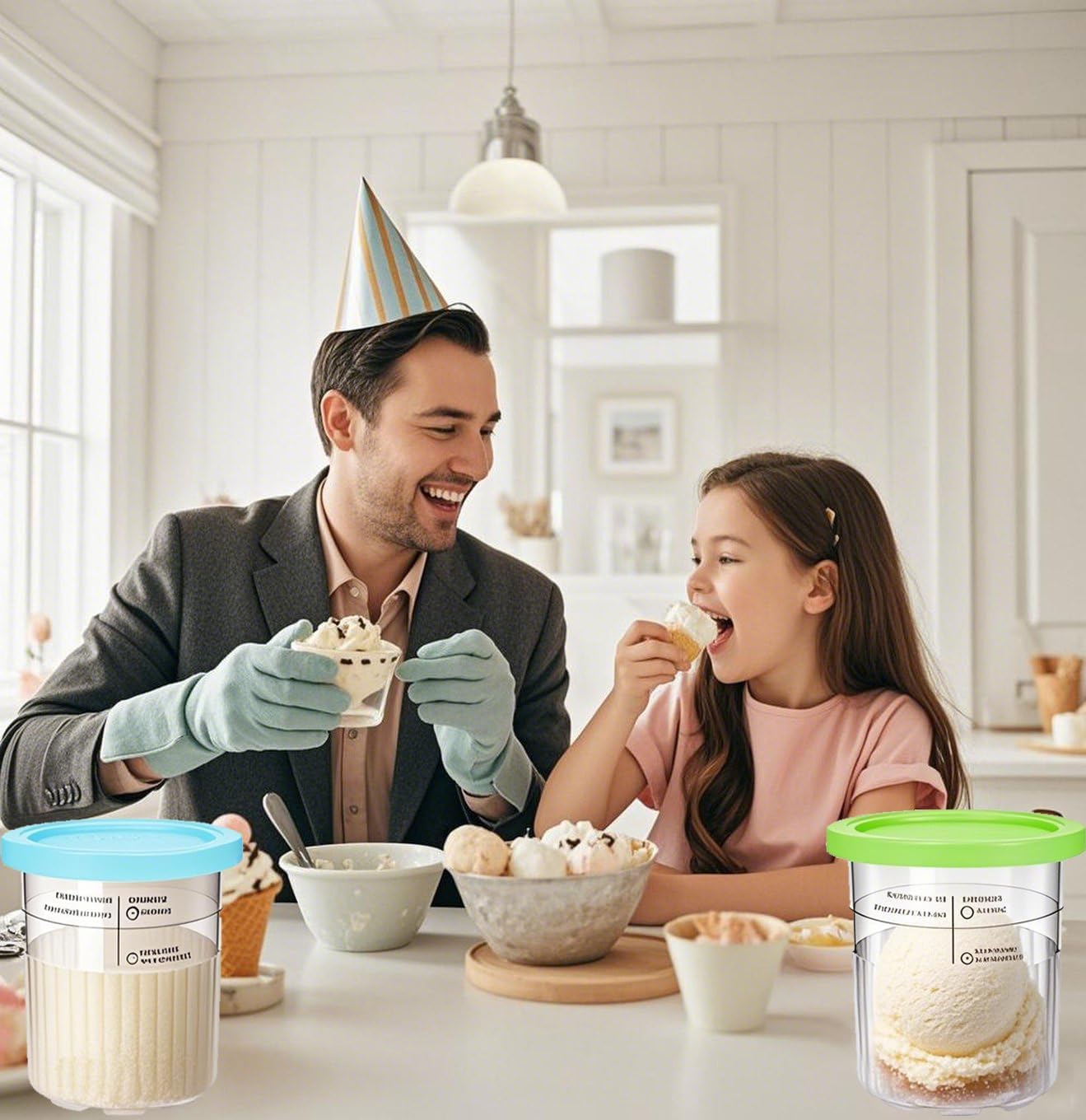4er-Set Eiscreme-Behälter für Ninja Creami, Nc500