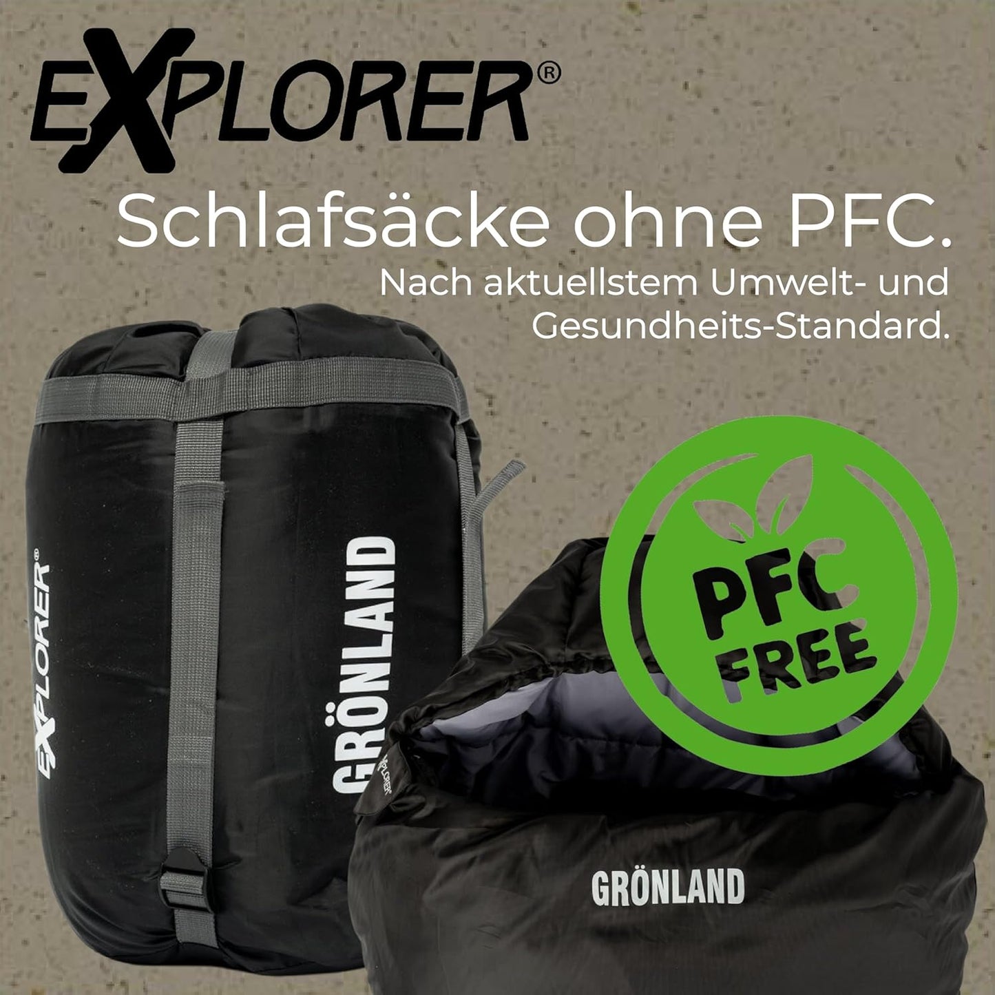 Grönland Mumienschlafsack, Schwarz RV Links