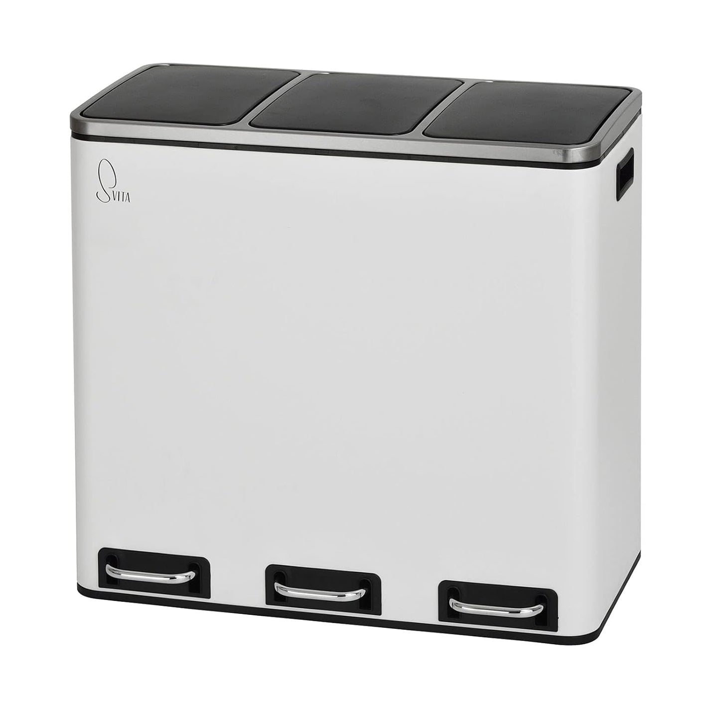 Mülleimer TM3X18 mit 3 Fächern, Weiss|TM3X18