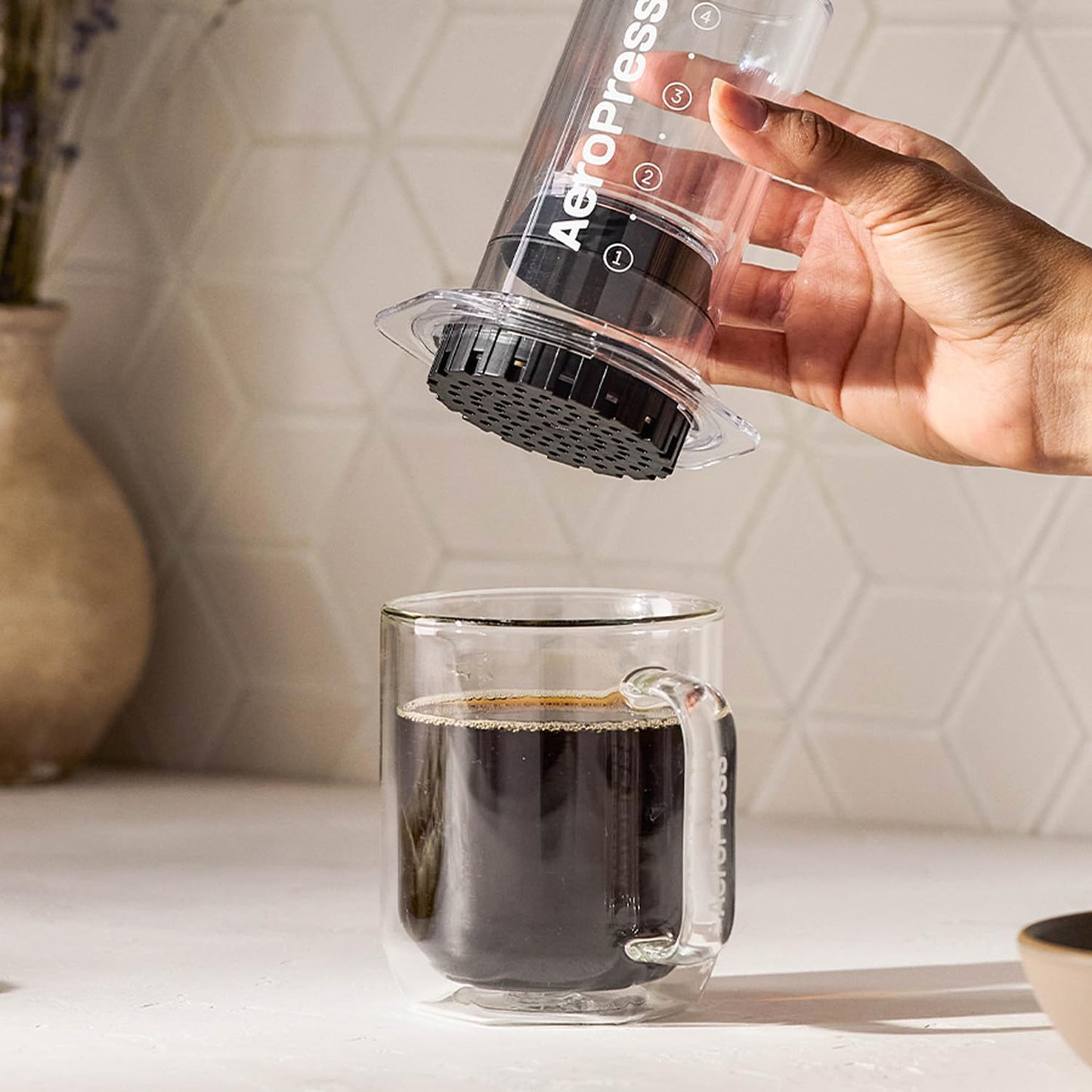 Clear Kaffeepresse – 3-in-1, Transparent Standard