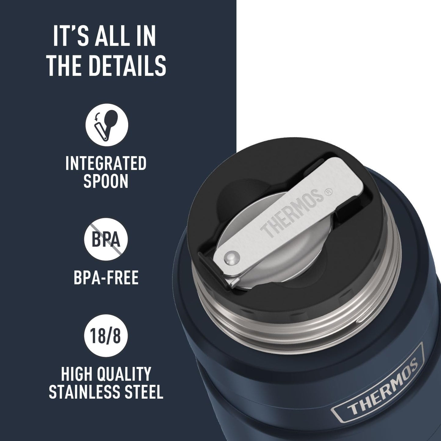 Stainless King Thermo-Lebensmittelbehälter, Blau
