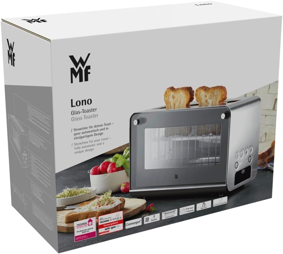 Lono Langschlitztoaster mit Brötchenaufsatz
