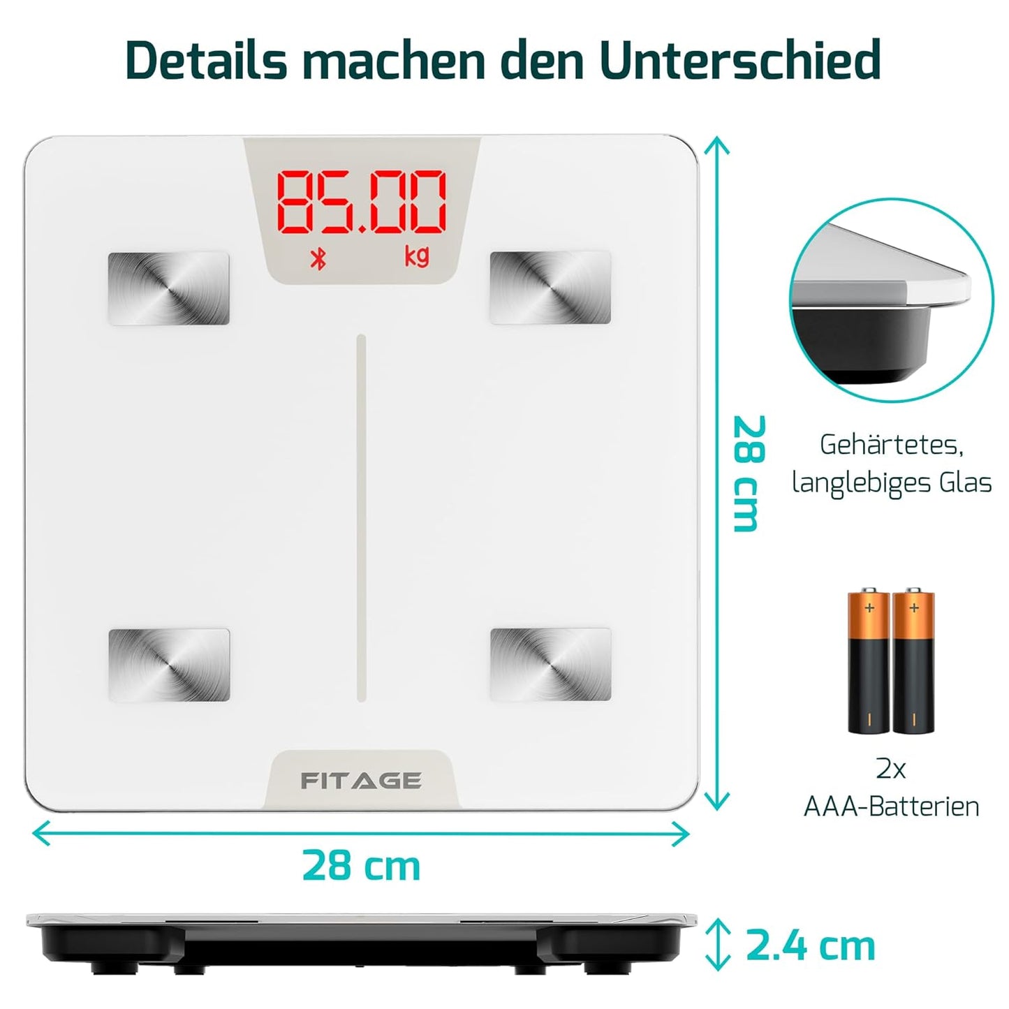Körperanalysewaage, Weiss
