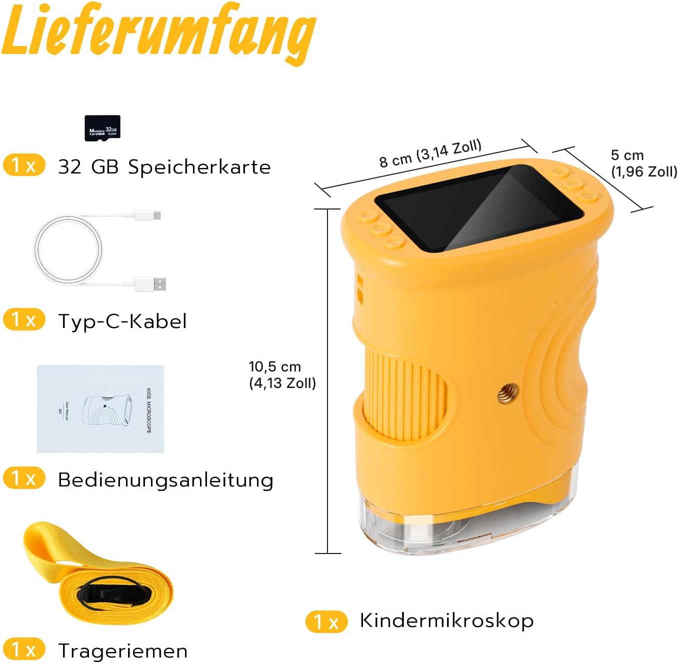 Digitales Taschenmikroskop mit 1080P HD