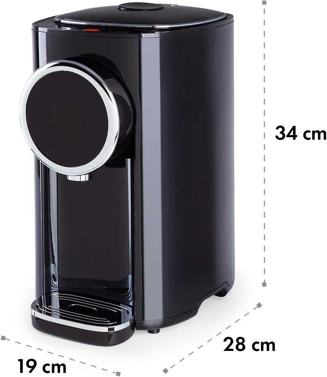Heisswasserspender mit LCD-Display, Schwarz
