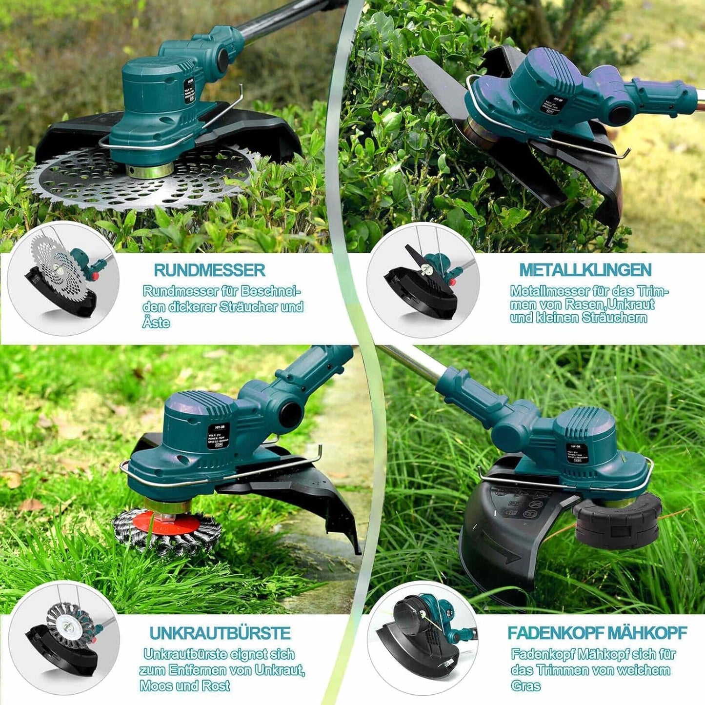 4in1 Akku-Rasentrimmer, Dunkelblau