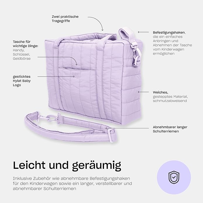 Wickeltasche, Violett Wickeltasche