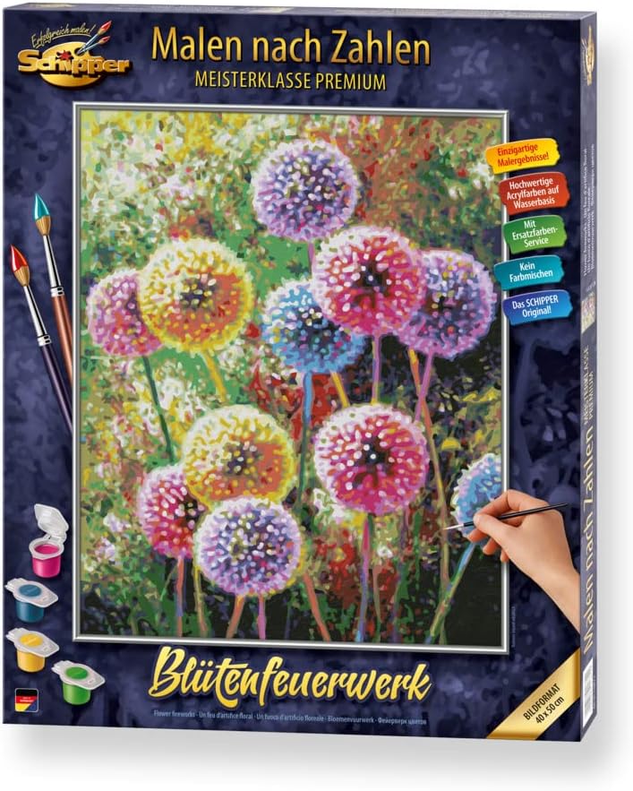 Malen nach Zahlen - Blütenfeuerwerk