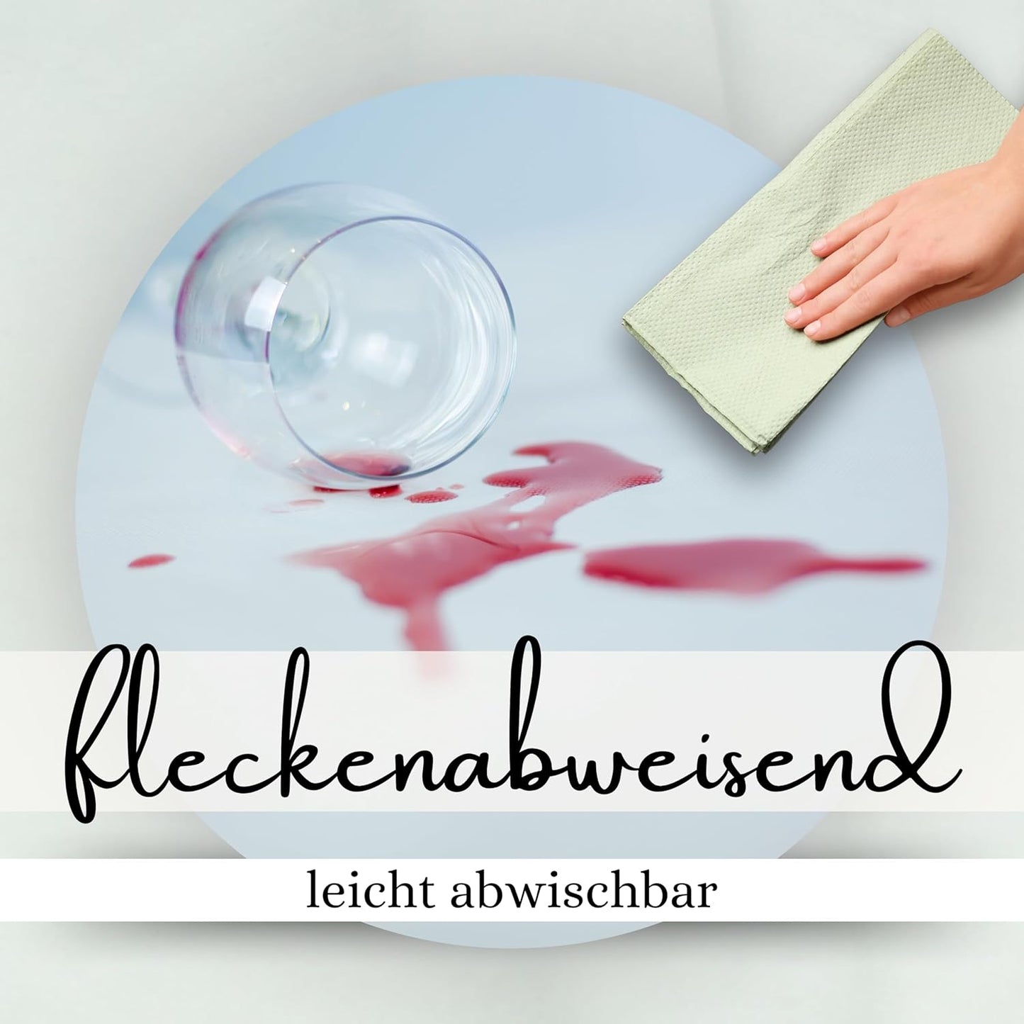 Zuschneidbare Tischdeckenrolle Light, Weiß