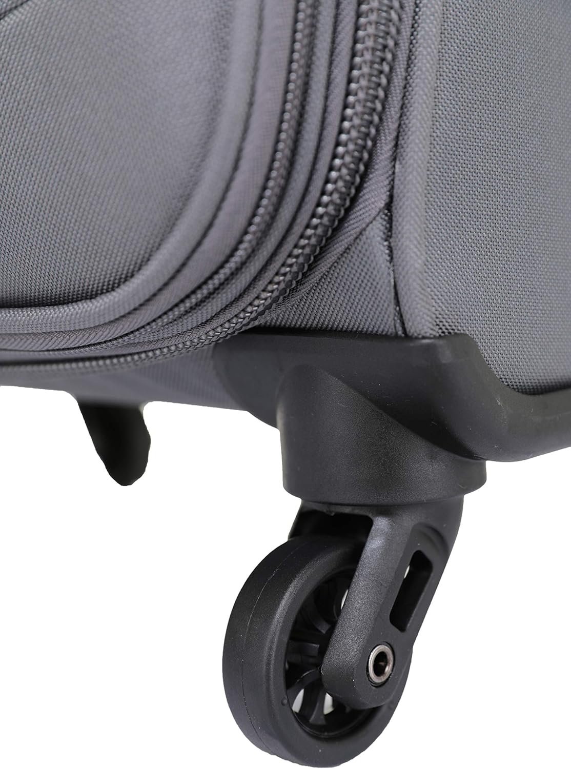 Kofferset mit Vordertaschen und Dehnungsfuge, Grau