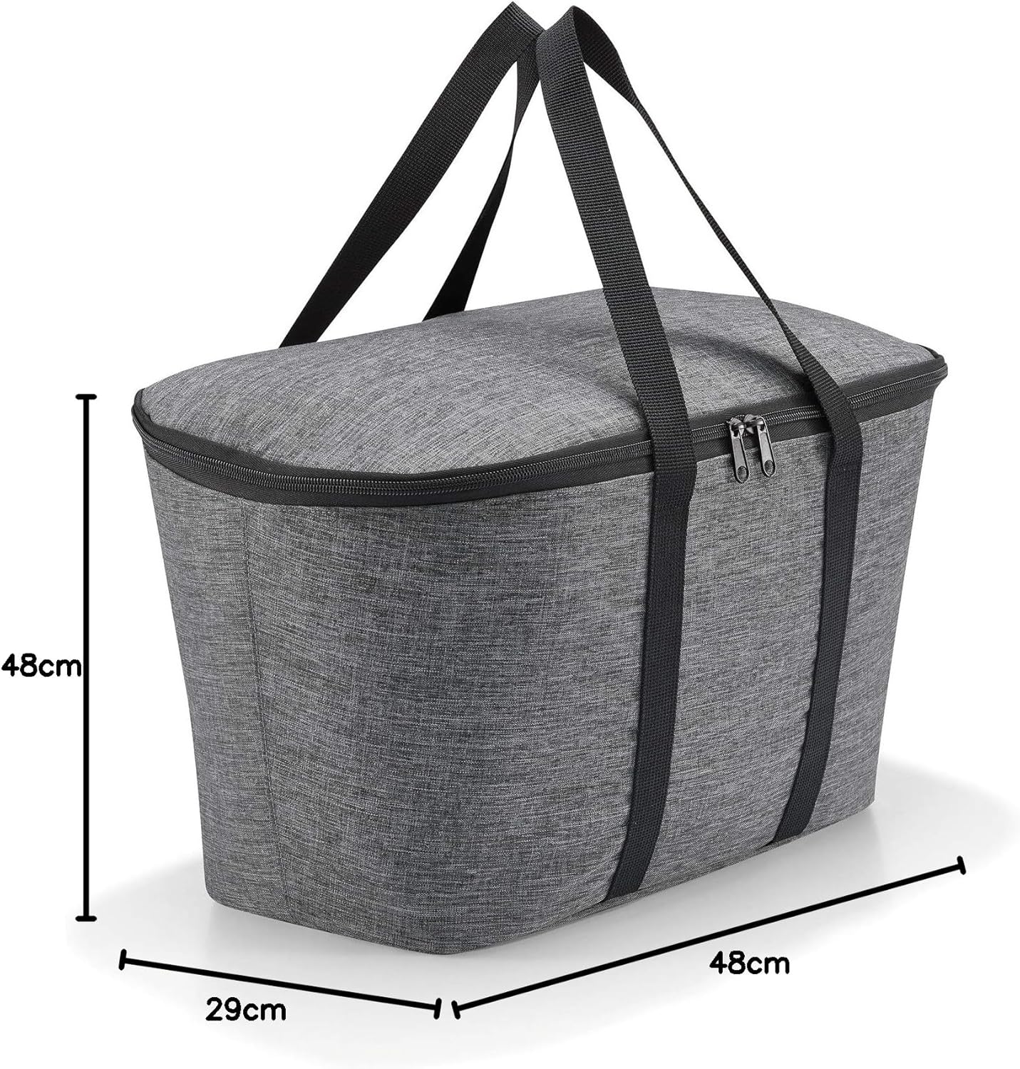Carrybag mit Coolerbag Einkaufstasche, Black + Twist Silver