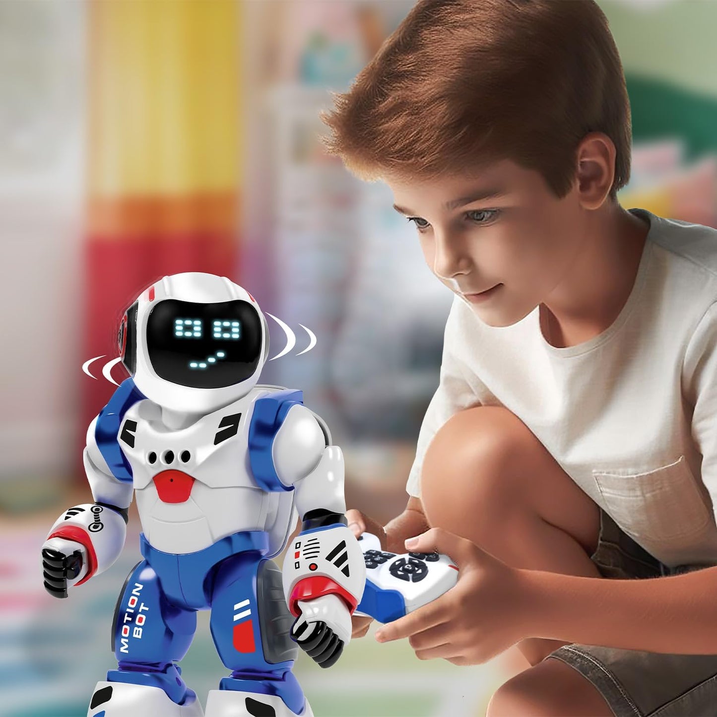 Programmierter Roboter Bruce mit 20 Gesichtsausdrücken, Bruce