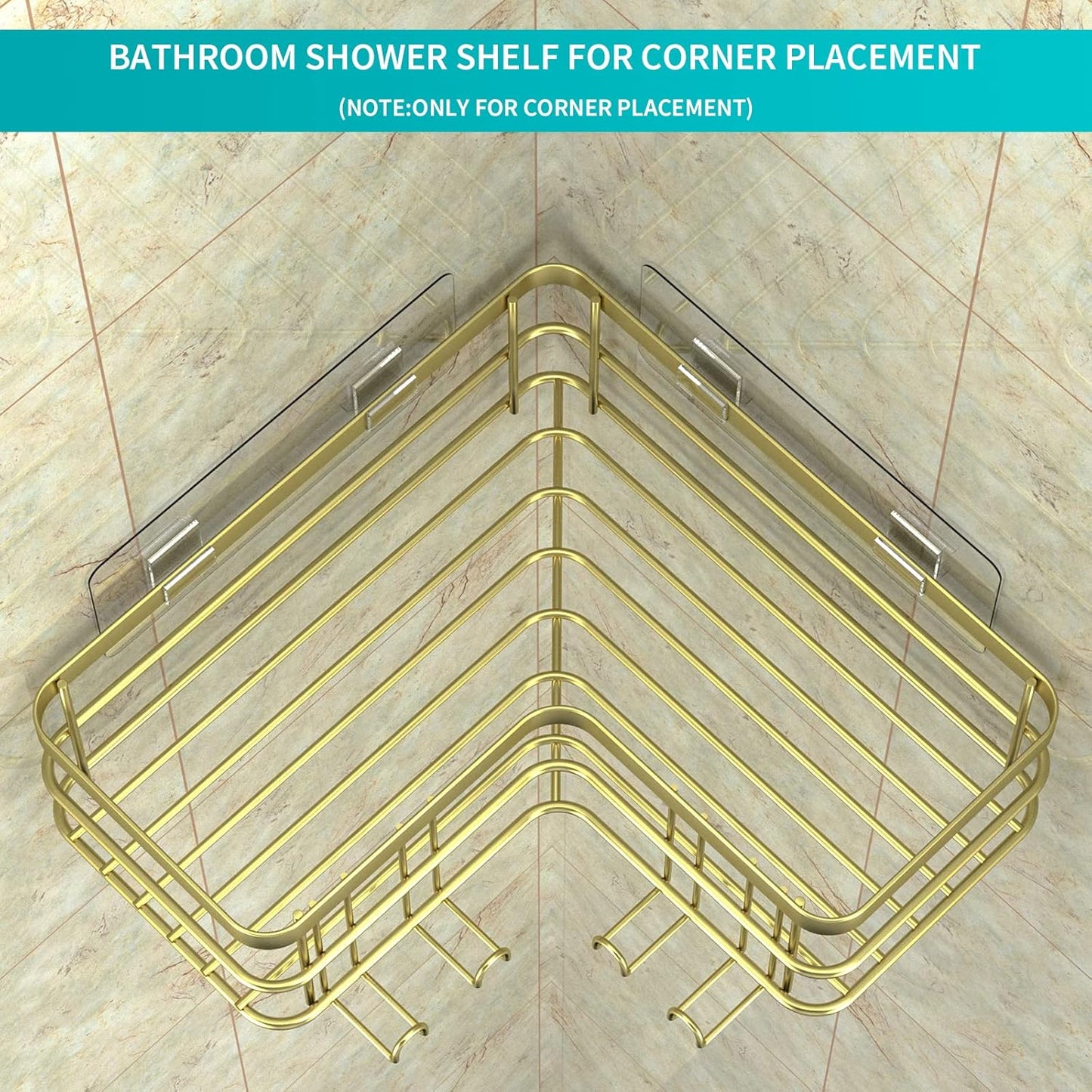 Duschablagen-Set für Ecke, 2-packs Gold