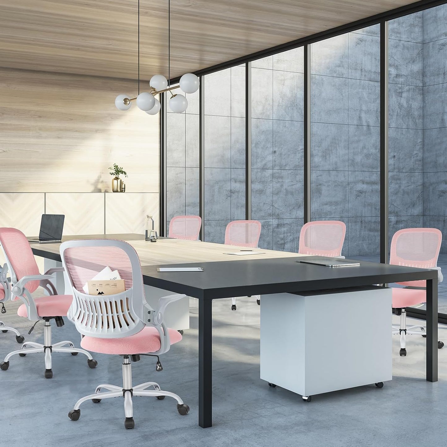Ergonomischer Drehstuhl, Helles Pink