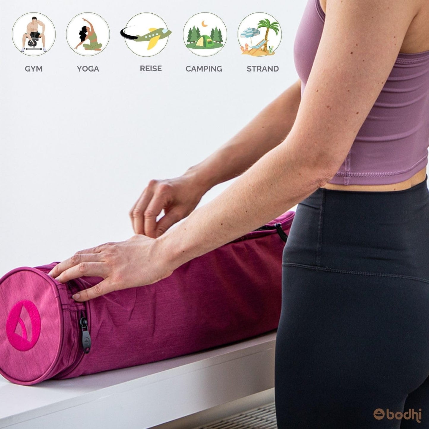 Yogatasche ASANA, Schiefergrau 60 cm