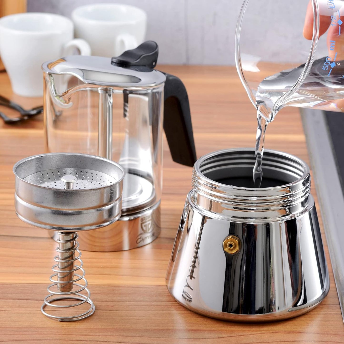 Espressokocher mit Glaskanne, 240 ml