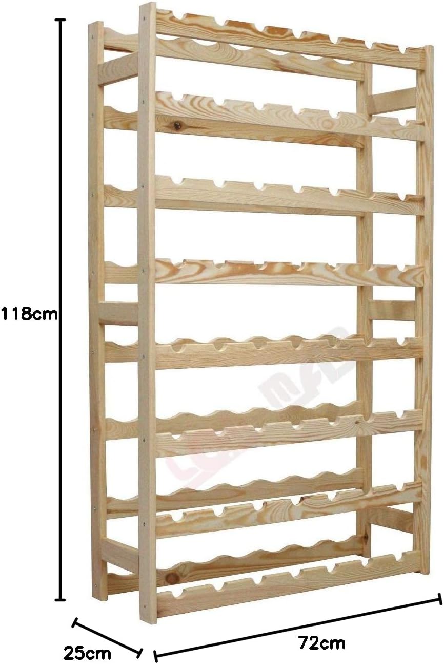 Weinregal Holz für 56 Flaschen, 56 Flaschen