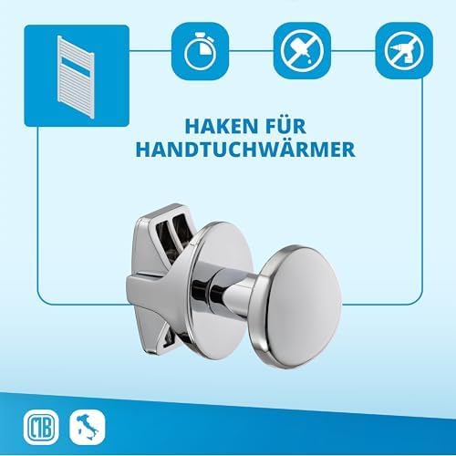 Handtuchhalter für das Badezimmer ohne Bohren, Chrom