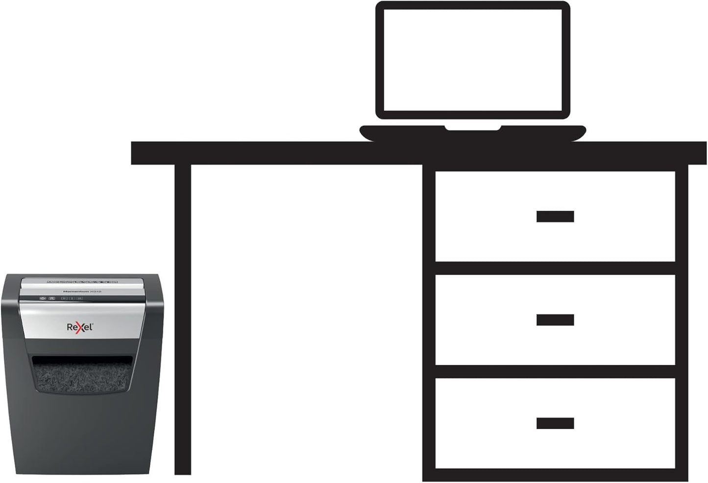 Aktenvernichter Momentum X312, 12 Blatt / P3 - Partikelschnitt / Standard Design
